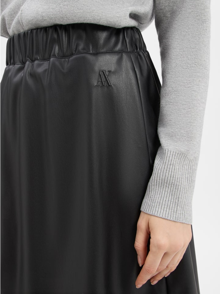 Юбка до колена Armani Exchange, черный 
Юбка до колена Armani Exchange, черный