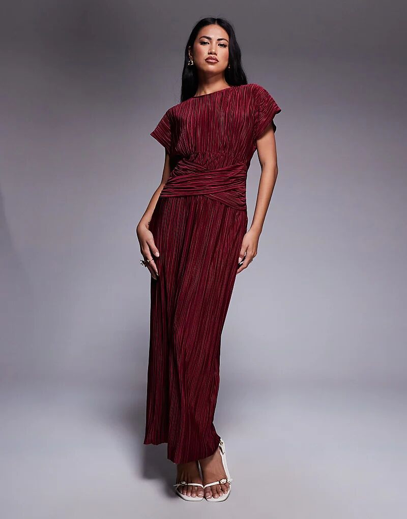 Платье макси без рукавов с закрученным лифом и плиссировкой ASOS DESIGN винного цвета
Платье макси без рукавов с закрученным лифом и плиссировкой ASOS DESIGN винного цвета