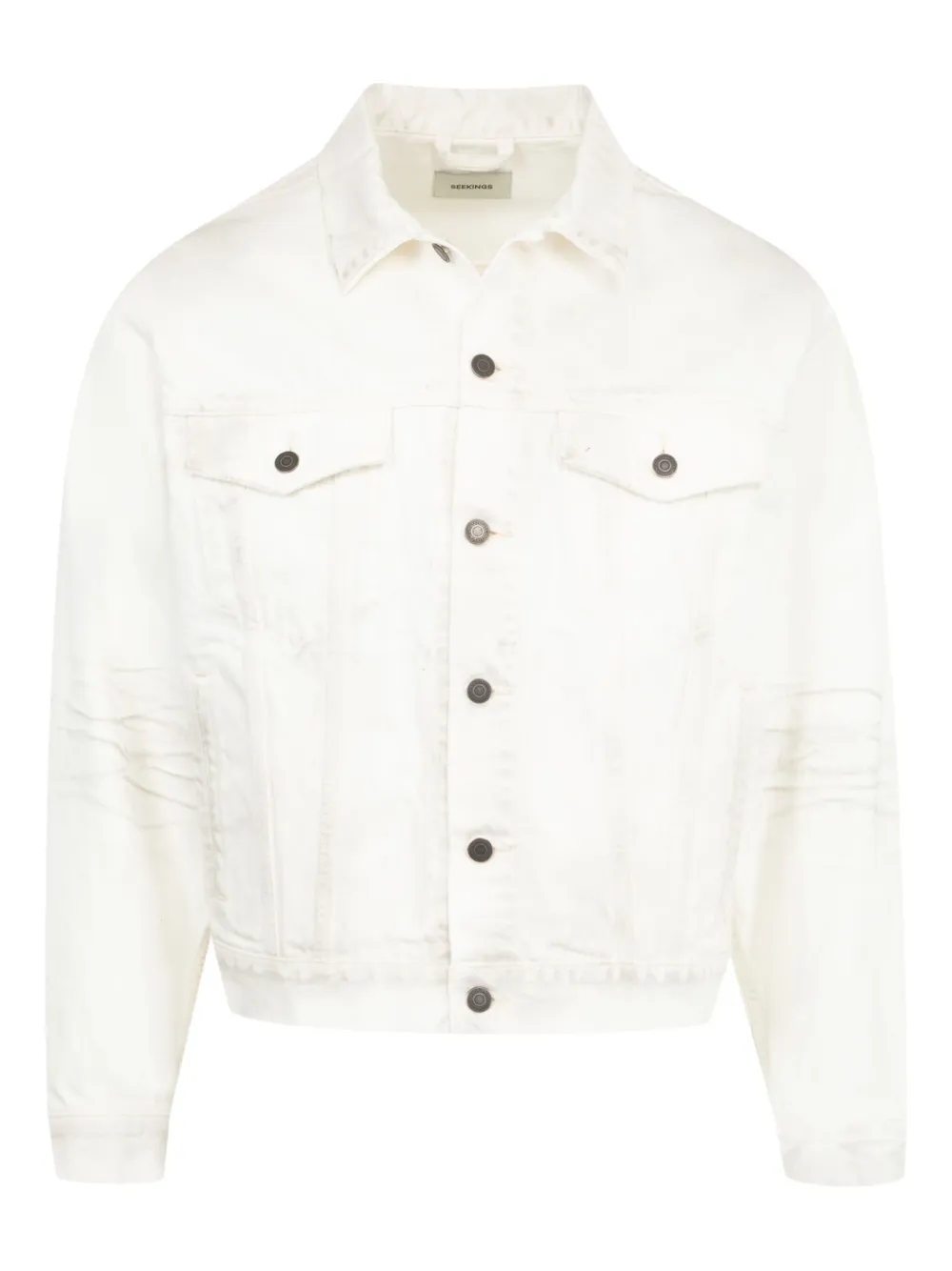 Потертая джинсовая куртка Seekings, белый
Потертая джинсовая куртка Seekings, белый