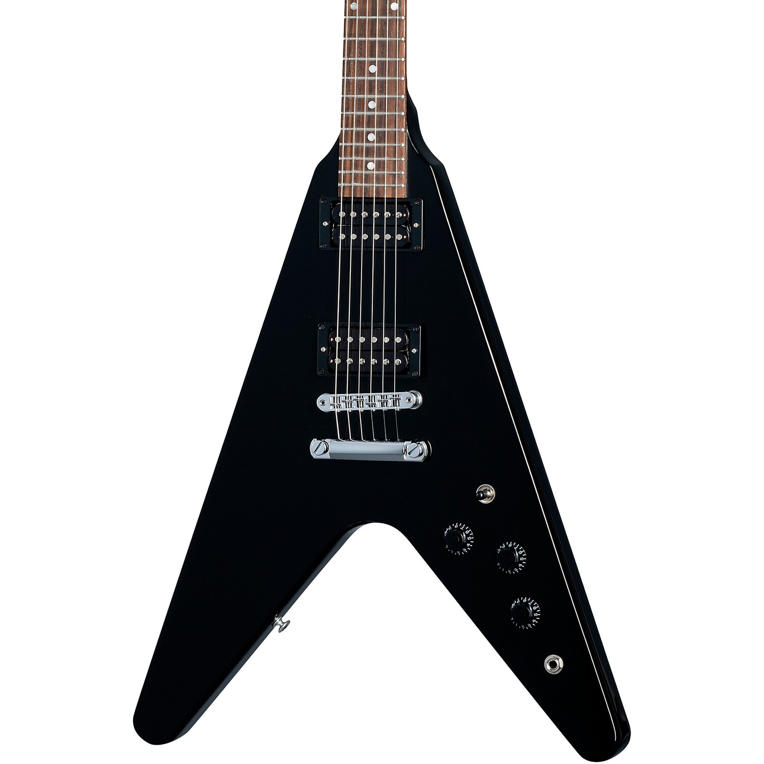 Электрогитара Gibson '80s Flying V, черное дерево
Электрогитара Gibson '80s Flying V, черное дерево