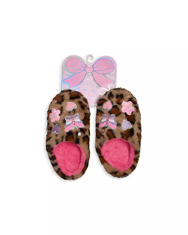 Детские тапочки с аппликацией в виде бабочек и леопардовым принтом. Omg Accessories, коричневый
Детские тапочки с аппликацией в виде бабочек и леопардовым принтом. Omg Accessories, коричневый