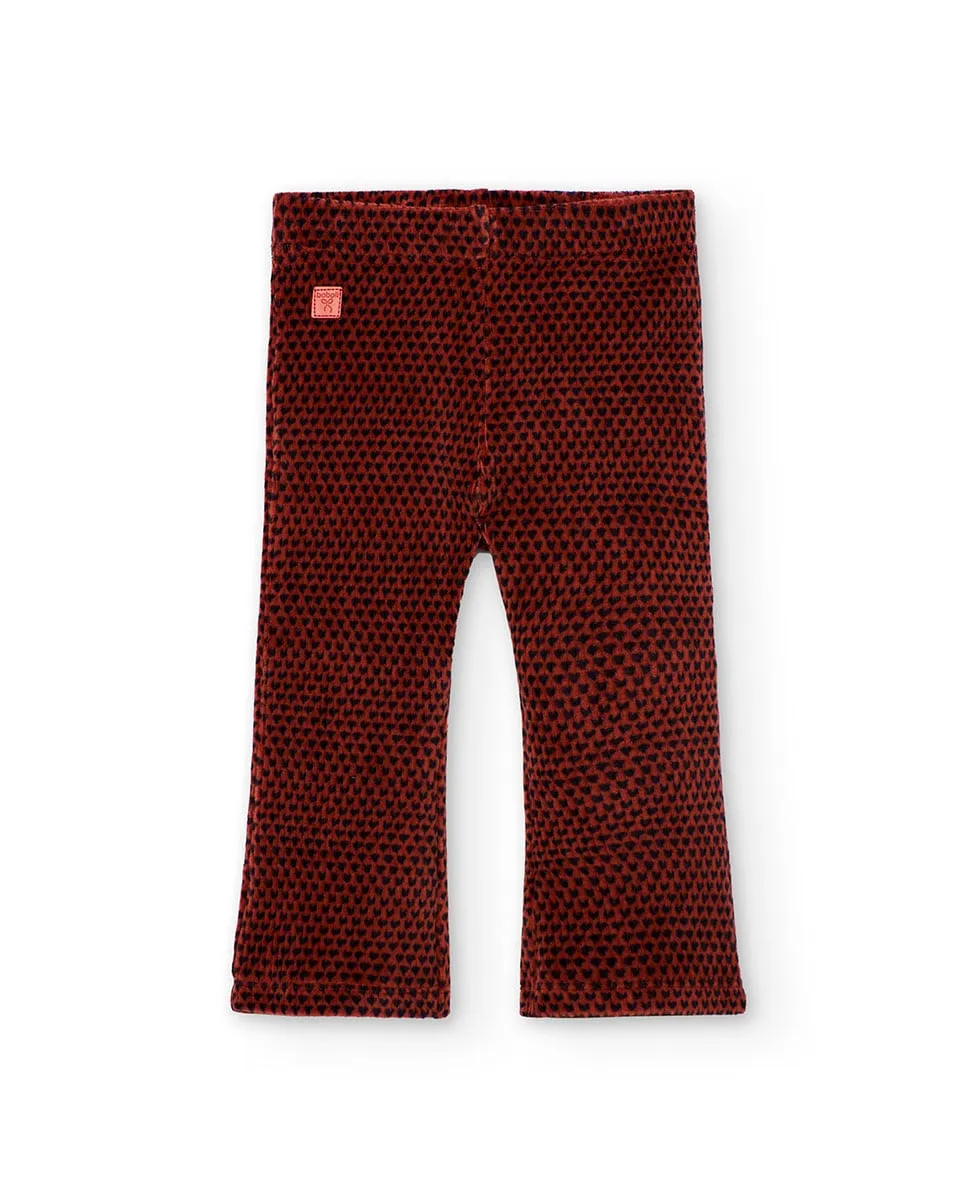 Широкие вельветовые брюки для девочки с микроузором Boboli, оранжевый
Широкие вельветовые брюки для девочки с микроузором Boboli, оранжевый