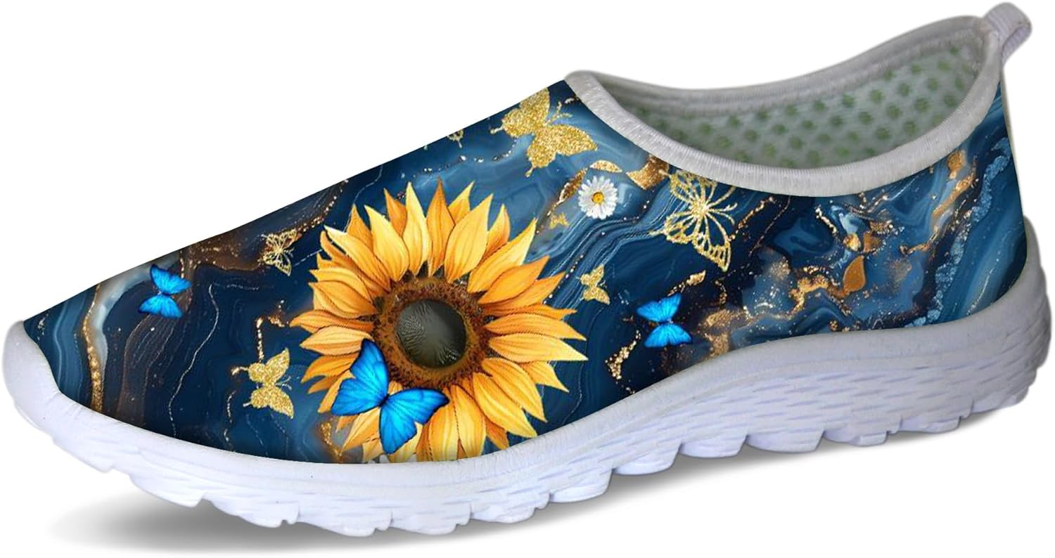 Слипоны с принтом морской черепахи в стиле тай-дай Forchrinse для женщин и мужчин, дышащие и легкие прогулочные и медицинские туфли из сетки, Sunflower Butterfly
Слипоны с принтом морской черепахи в стиле тай-дай Forchrinse для женщин и мужчин, дышащие и легкие прогулочные и медицинские туфли из сетки, Sunflower Butterfly