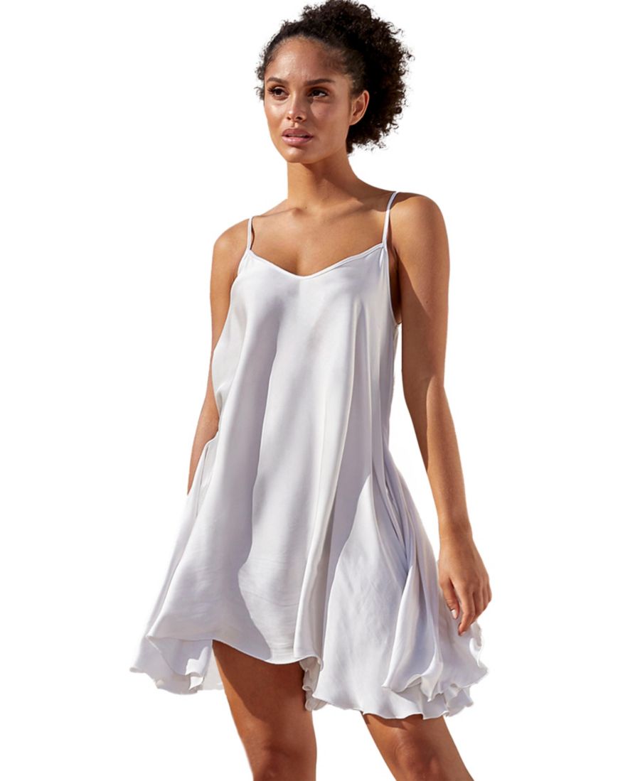 Женская струящаяся атласная ночная рубашка LASCANA, White
Женская струящаяся атласная ночная рубашка LASCANA, White