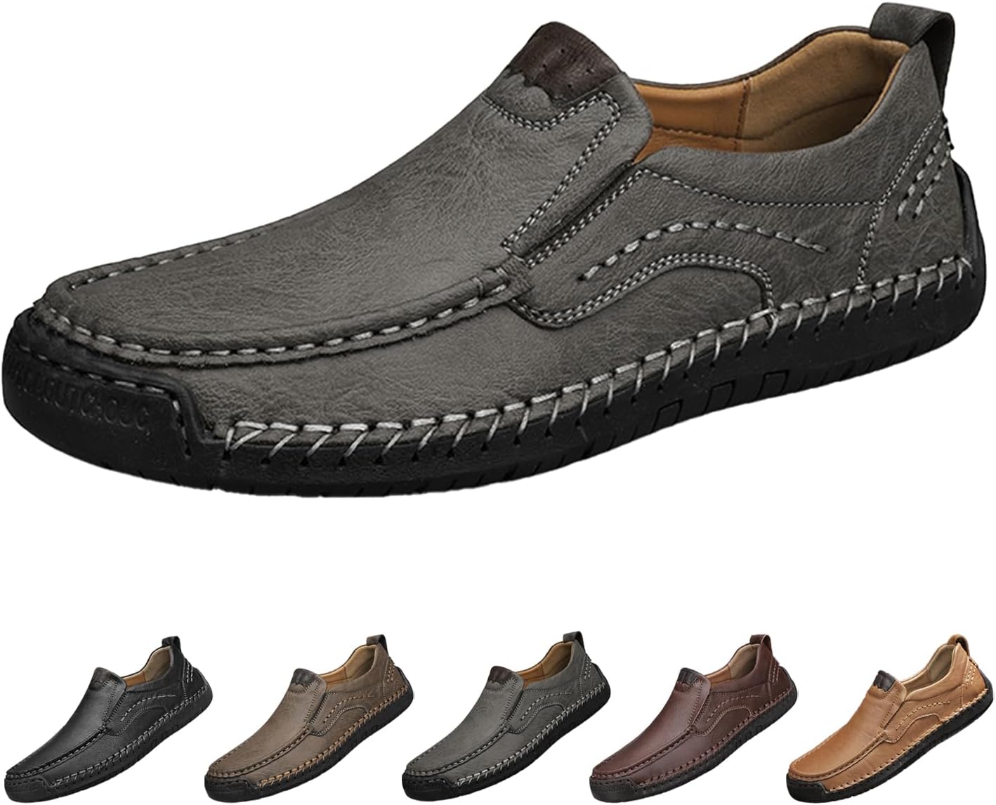 Мужские повседневные туфли с отделкой слип-он для вождения, удобные с памятью формы, ручная строчка, нескользящие мокасины на плоской подошве из кожи Hneowgn, серый
Мужские повседневные туфли с отделкой слип-он для вождения, удобные с памятью формы, ручная строчка, нескользящие мокасины на плоской подошве из кожи Hneowgn, серый