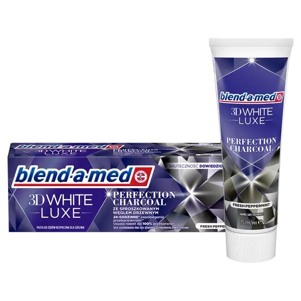 Зубная паста с древесным углем, 75 мл Blend-A-Med 3D white luxe perfection charcoal
Зубная паста с древесным углем, 75 мл Blend-A-Med 3D white luxe perfection charcoal