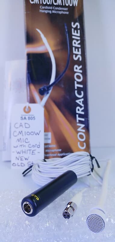 Конденсаторный микрофон CAD CM100W Cardioid Condenser Hanging Mic with Cable & XLR Adapter
Конденсаторный микрофон CAD CM100W Cardioid Condenser Hanging Mic with Cable & XLR Adapter