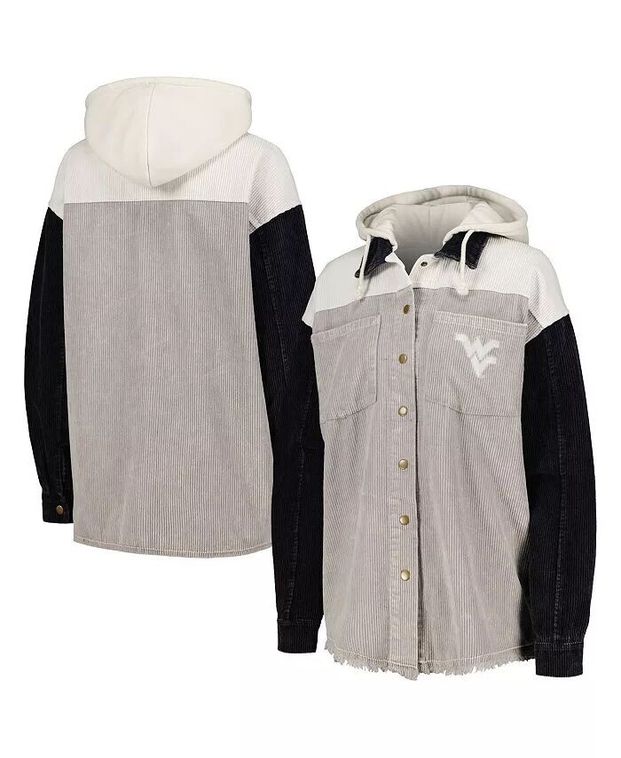 Женская серо-синяя куртка West Virginia Mountaineers Vintage Wash Corduroy с капюшоном на кнопках Gameday Couture
Женская серо-синяя куртка West Virginia Mountaineers Vintage Wash Corduroy с капюшоном на кнопках Gameday Couture