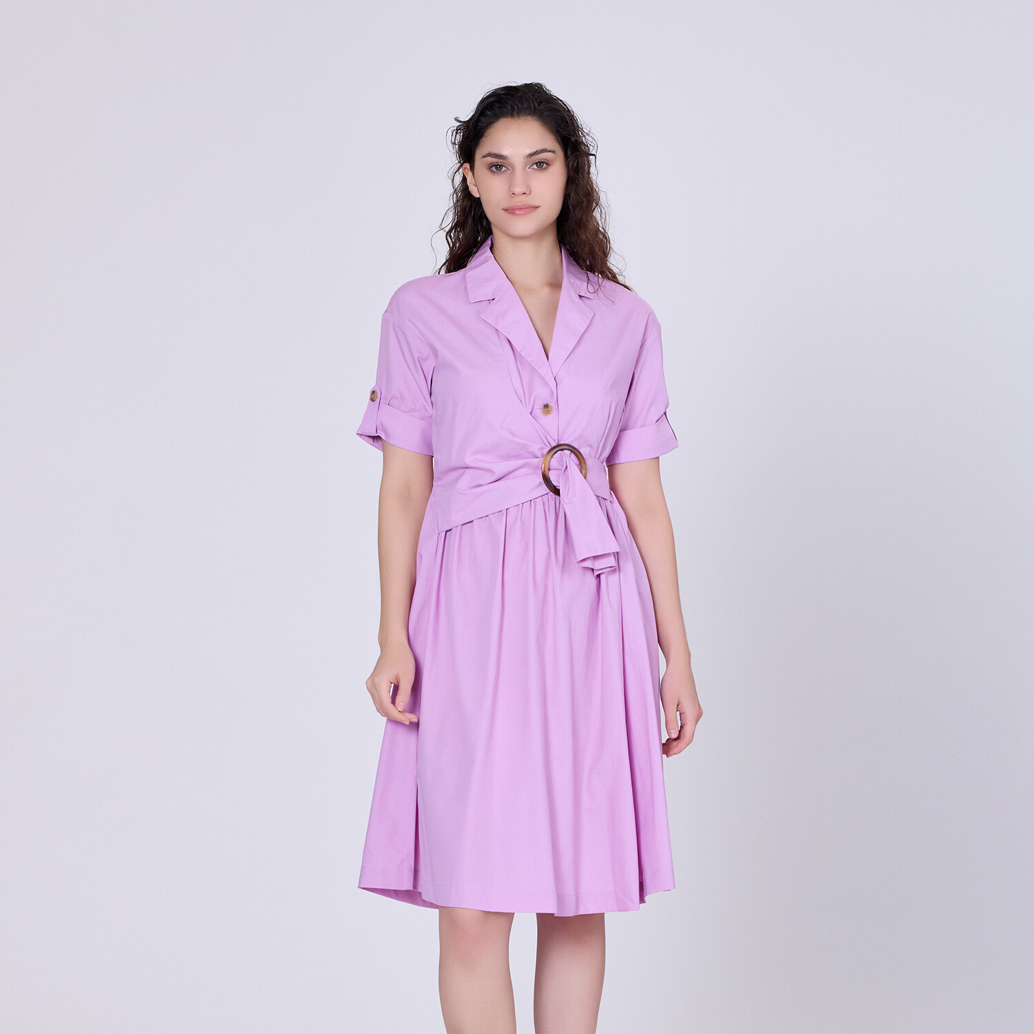 Платье-Рубашка с асимметричной вставкой на поясе Smart And Joy, фиолетовый
Платье-Рубашка с асимметричной вставкой на поясе Smart And Joy, фиолетовый