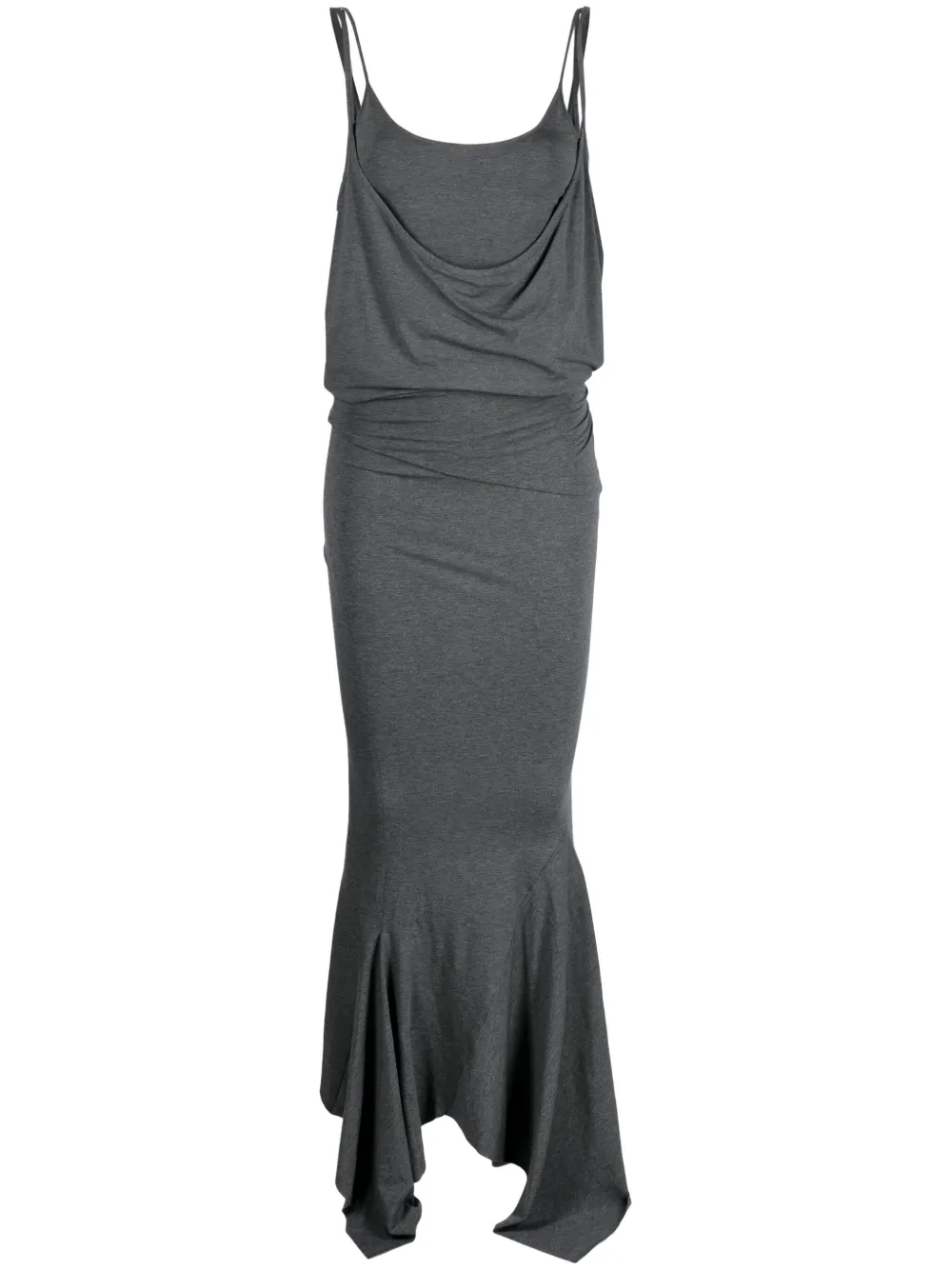 Платье с асимметричным подолом The Attico, серый
Платье с асимметричным подолом The Attico, серый