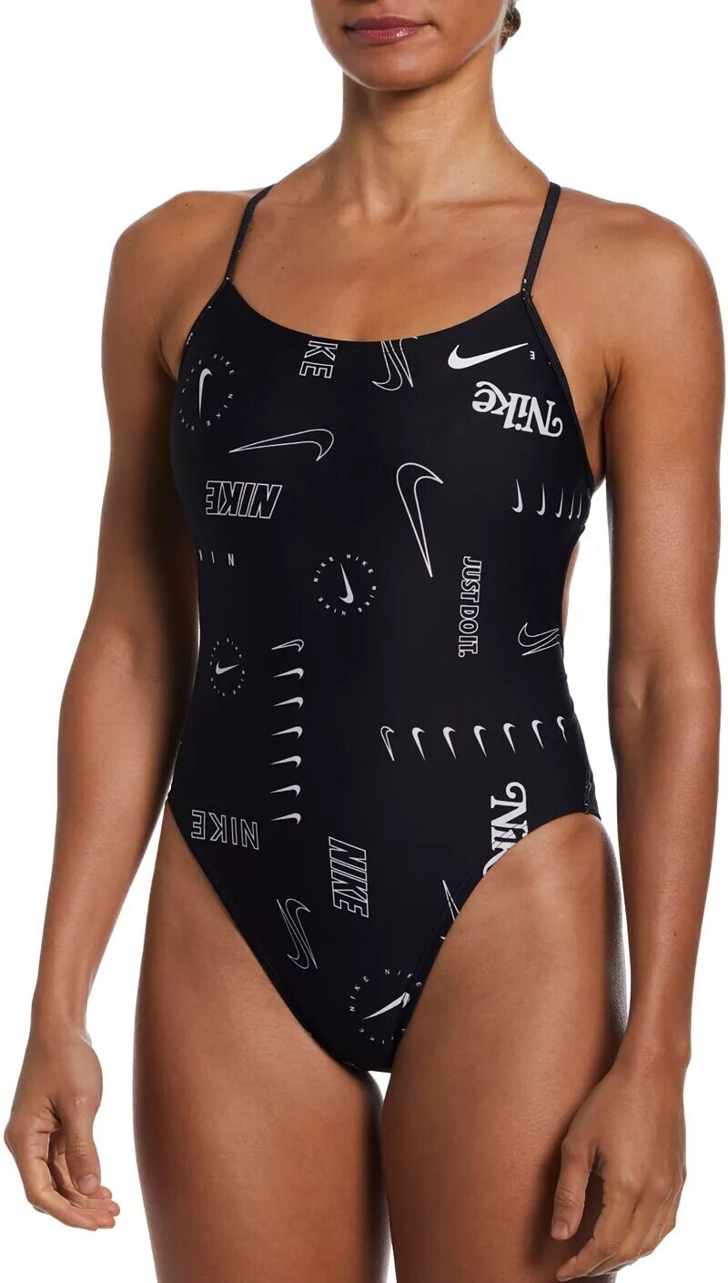 Женская цельная футболка с завязками на спине Nike с разноцветным принтом, черный
Женская цельная футболка с завязками на спине Nike с разноцветным принтом, черный