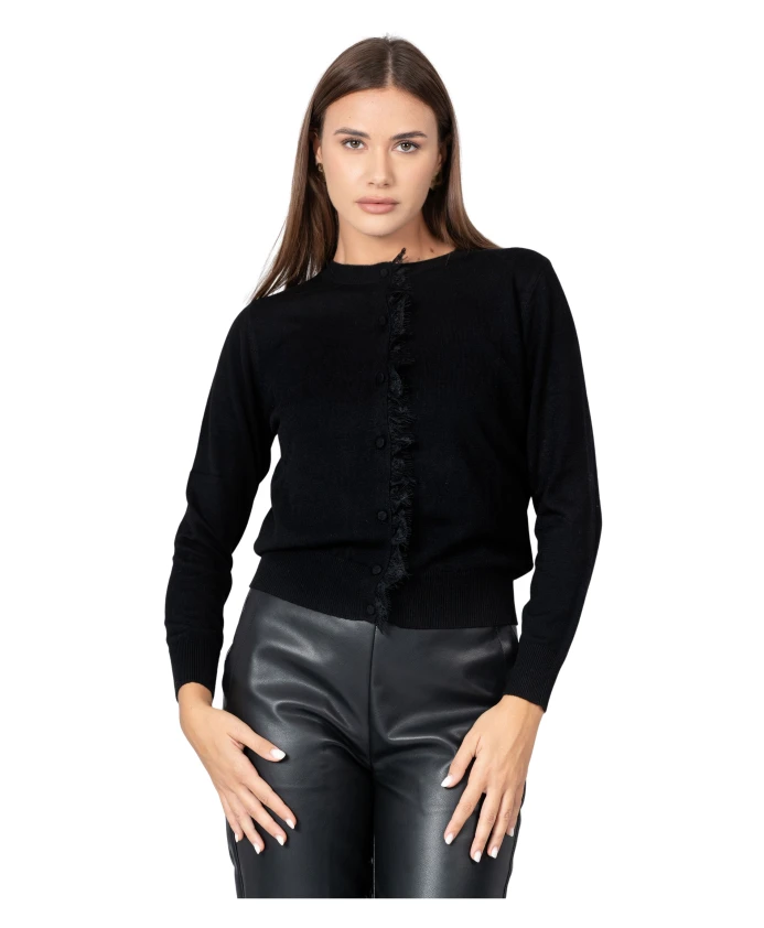 Стильный свитер на пуговицах с кисточками. Kocca, черный
Стильный свитер на пуговицах с кисточками. Kocca, черный