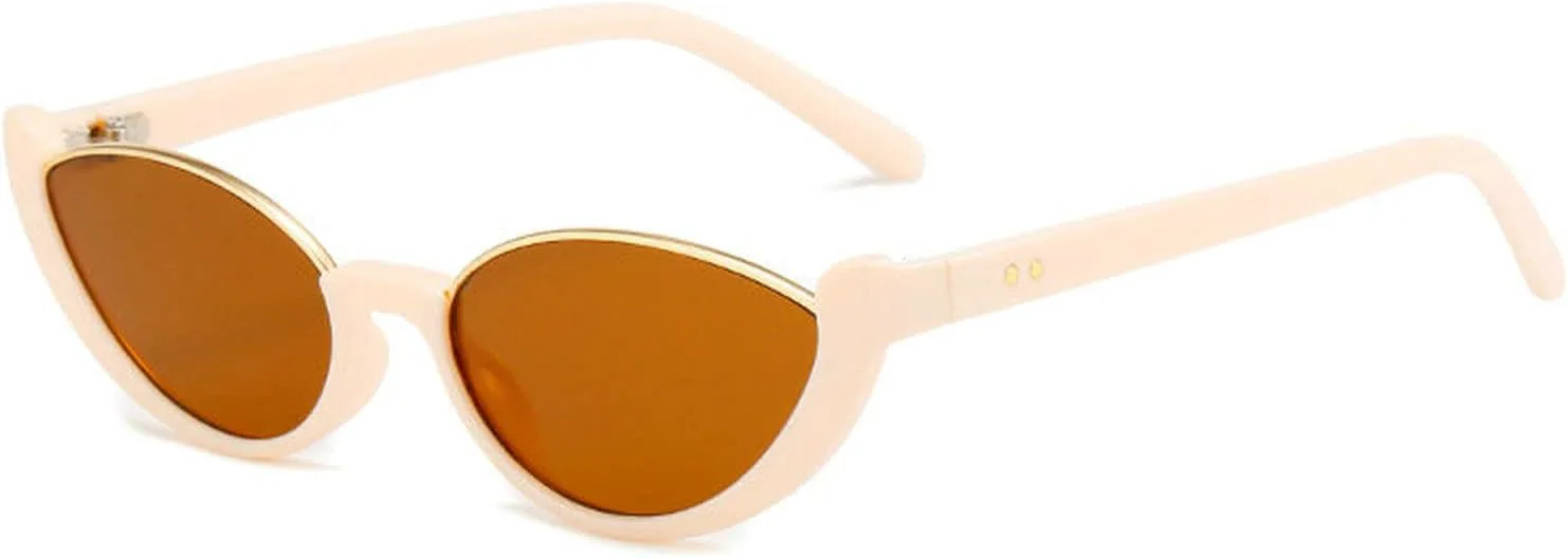 Уникальные маленькие солнцезащитные очки в стиле хип-хоп для женщин, ретро-стиль, полуободковая оправа, «кошачий глаз», мужские солнцезащитные очки UV400 COTIA, Brown
Уникальные маленькие солнцезащитные очки в стиле хип-хоп для женщин, ретро-стиль, полуободковая оправа, «кошачий глаз», мужские солнцезащитные очки UV400 COTIA, Brown