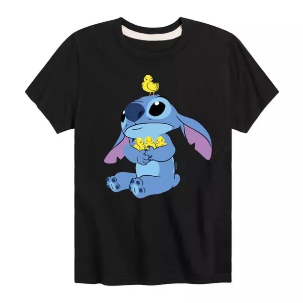 Футболка с рисунком пасхальных цыплят «Лило и Стич» для мальчиков 8-20 лет Disney, черный
Футболка с рисунком пасхальных цыплят «Лило и Стич» для мальчиков 8-20 лет Disney, черный