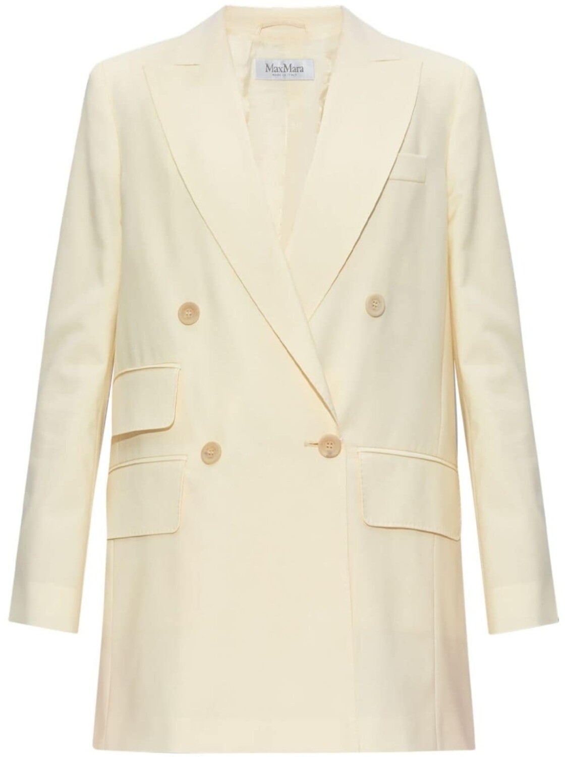 Max Mara двубортный пиджак из вирджинской шерсти, нейтральный цвет
Max Mara двубортный пиджак из вирджинской шерсти, нейтральный цвет