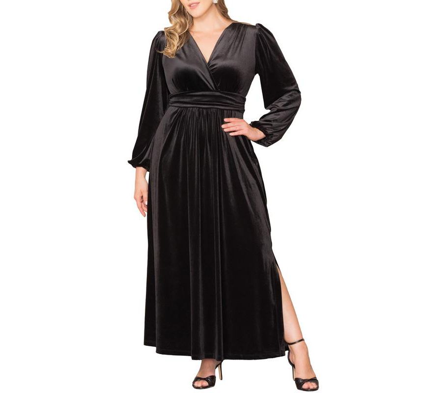 Вечернее платье Vivienne большого размера с длинными рукавами, из бархата, с карманами Kiyonna, Onyx
Вечернее платье Vivienne большого размера с длинными рукавами, из бархата, с карманами Kiyonna, Onyx