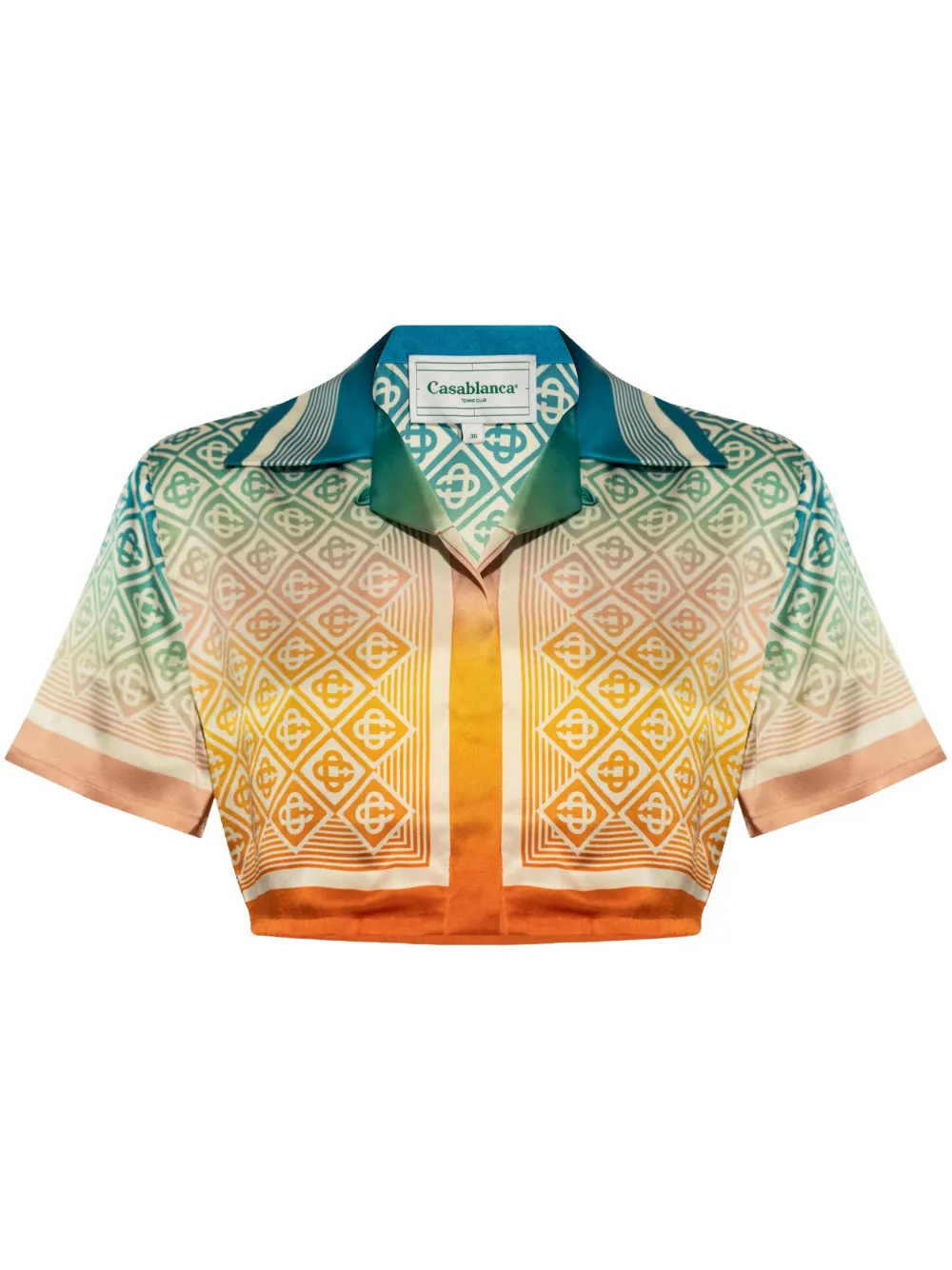 Укороченный шелковый топ Gradient Monogram CASABLANCA, оранжевый
Укороченный шелковый топ Gradient Monogram CASABLANCA, оранжевый