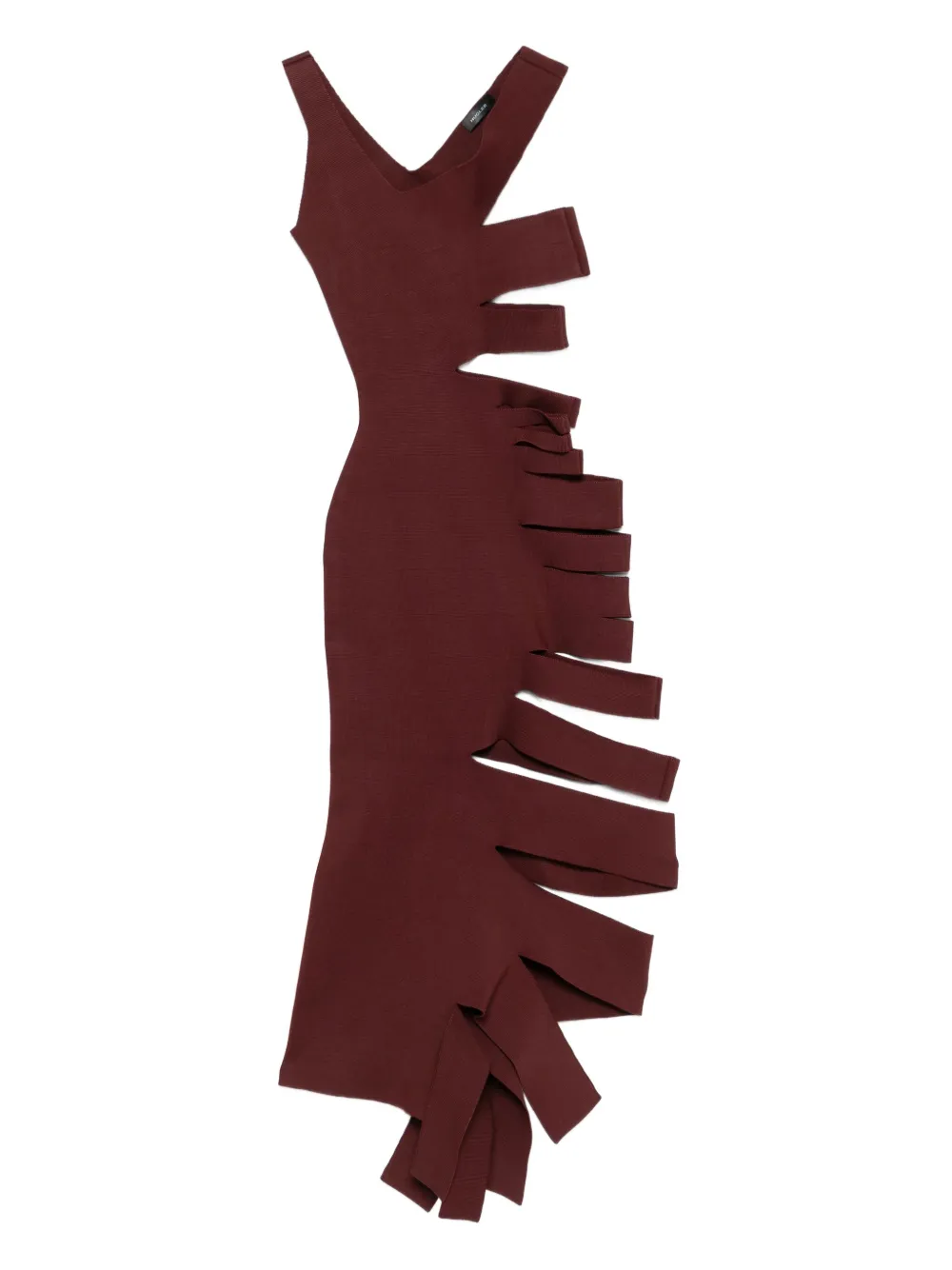 Платье с вырезом Mugler, красный 
Платье с вырезом Mugler, красный