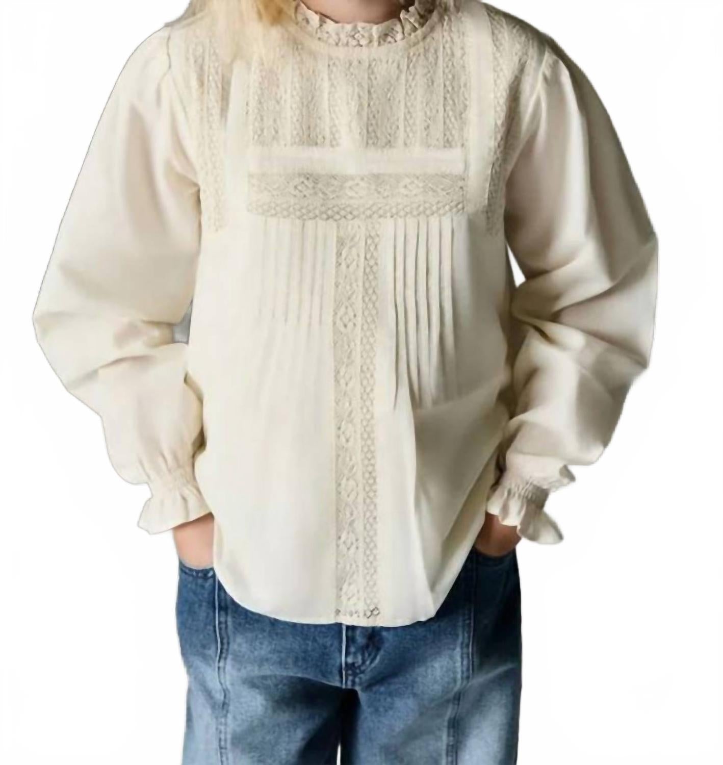 Детская блузка Venus в ванильно-кремовом цвете The New Society
Детская блузка Venus в ванильно-кремовом цвете The New Society