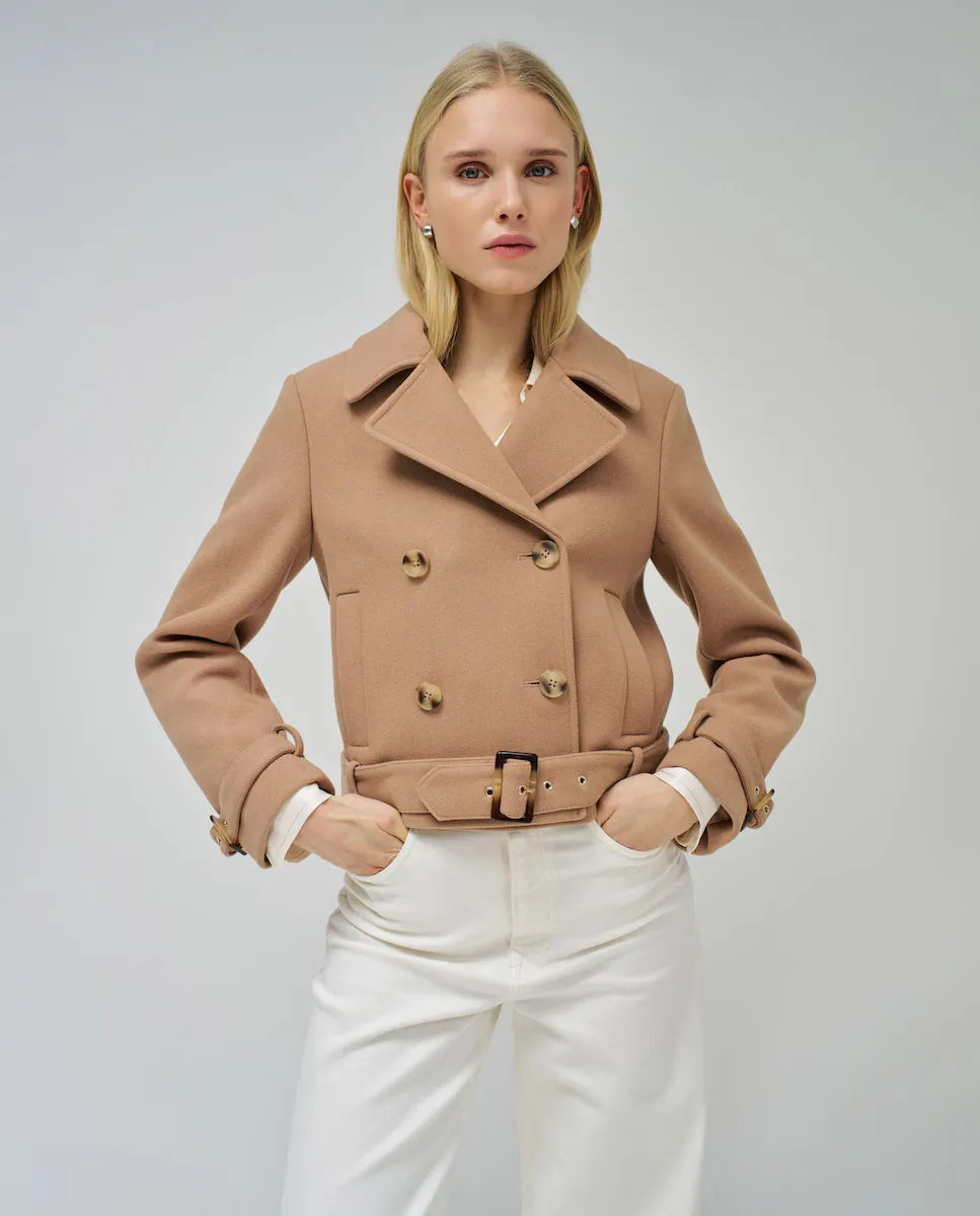 Женский двубортный жакет с поясом Salsa Jeans, коричневый
Женский двубортный жакет с поясом Salsa Jeans, коричневый