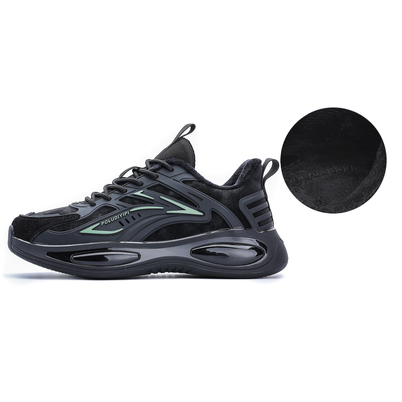 POLUDIYIPI Кроссовки мужские низкие, черные, горохово-зеленые
POLUDIYIPI Кроссовки мужские низкие, черные, горохово-зеленые