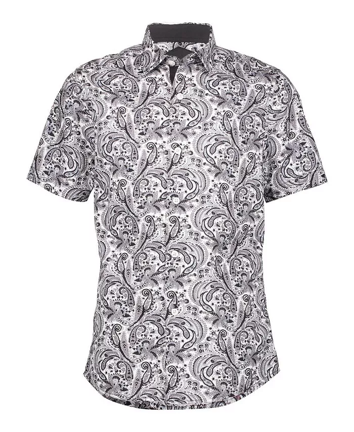 Черная рубашка с коротким рукавом Big Boys Paisley в облегающем крое Elie Balleh, черный
Черная рубашка с коротким рукавом Big Boys Paisley в облегающем крое Elie Balleh, черный