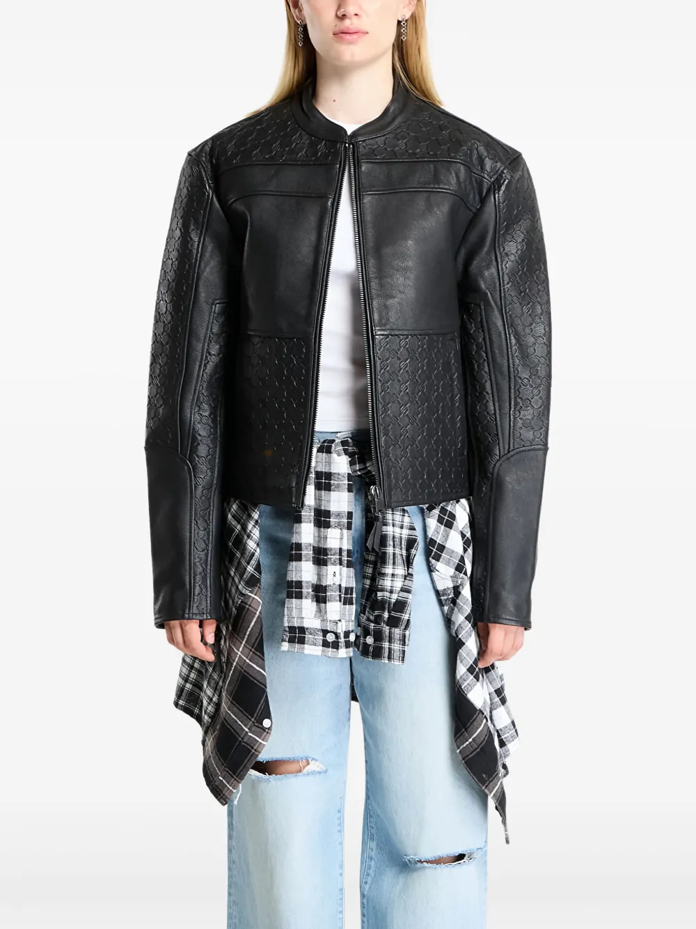 Структурированная кожаная куртка Daily Paper, черный
Структурированная кожаная куртка Daily Paper, черный