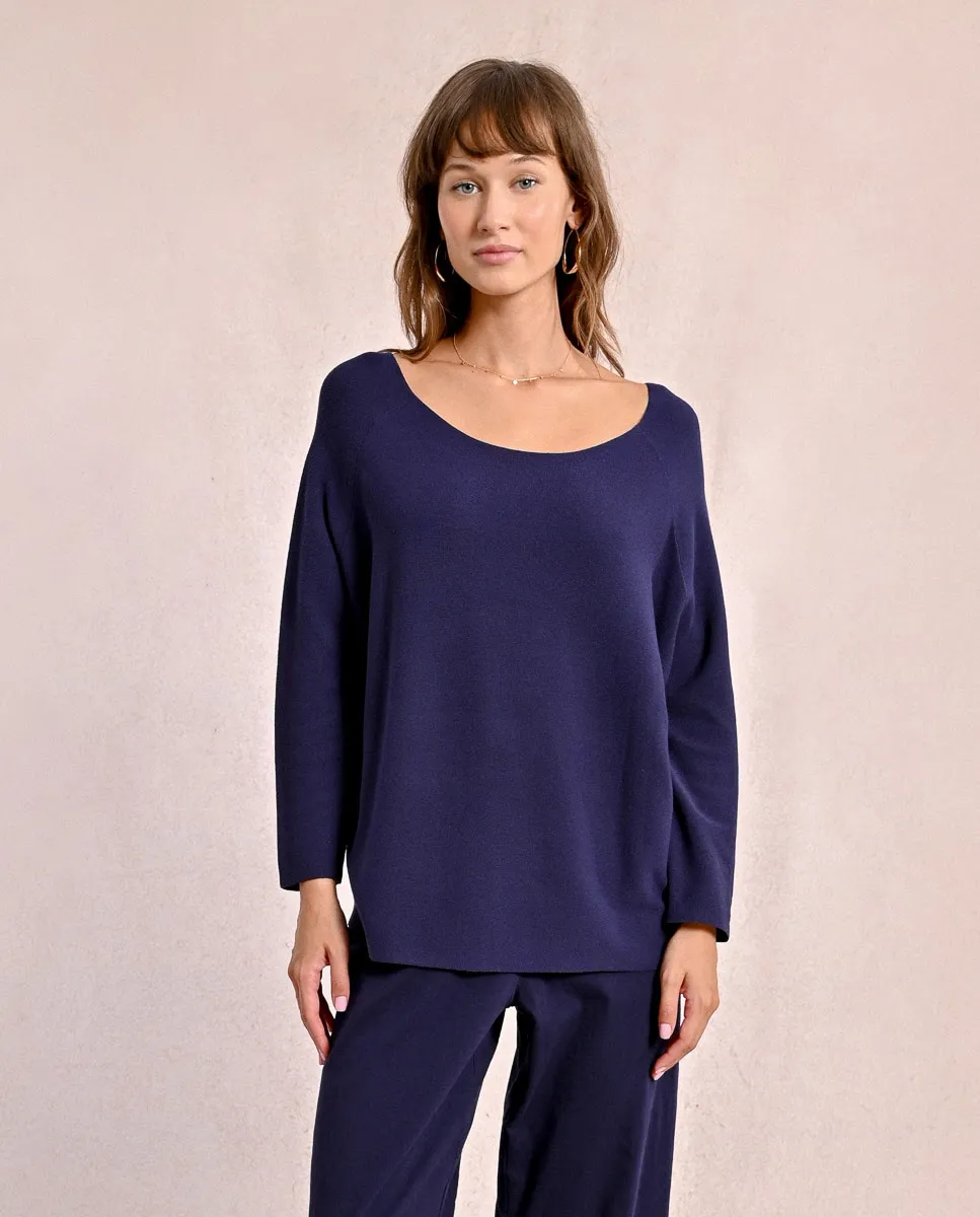 Женский свободный свитер с вырезом-лодочкой Molly Bracken, тёмно-синий
Женский свободный свитер с вырезом-лодочкой Molly Bracken, тёмно-синий