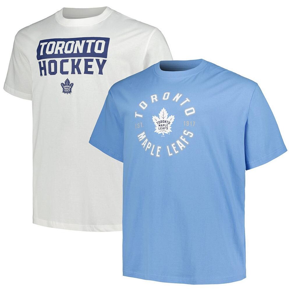Мужская футболка Fanatics с логотипом Toronto Maple Leafs Big & Tall, комплект из 2 шт., цвет Mpl Blue 
Мужская футболка Fanatics с логотипом Toronto Maple Leafs Big & Tall, комплект из 2 шт., цвет Mpl Blue