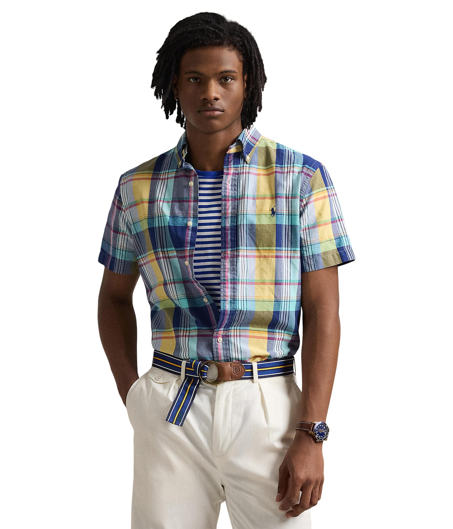 Поло Polo Ralph Lauren Classic Fit Plaid Oxford Shirt, цвет Navy/Yellow Multi
Поло Polo Ralph Lauren Classic Fit Plaid Oxford Shirt, цвет Navy/Yellow Multi