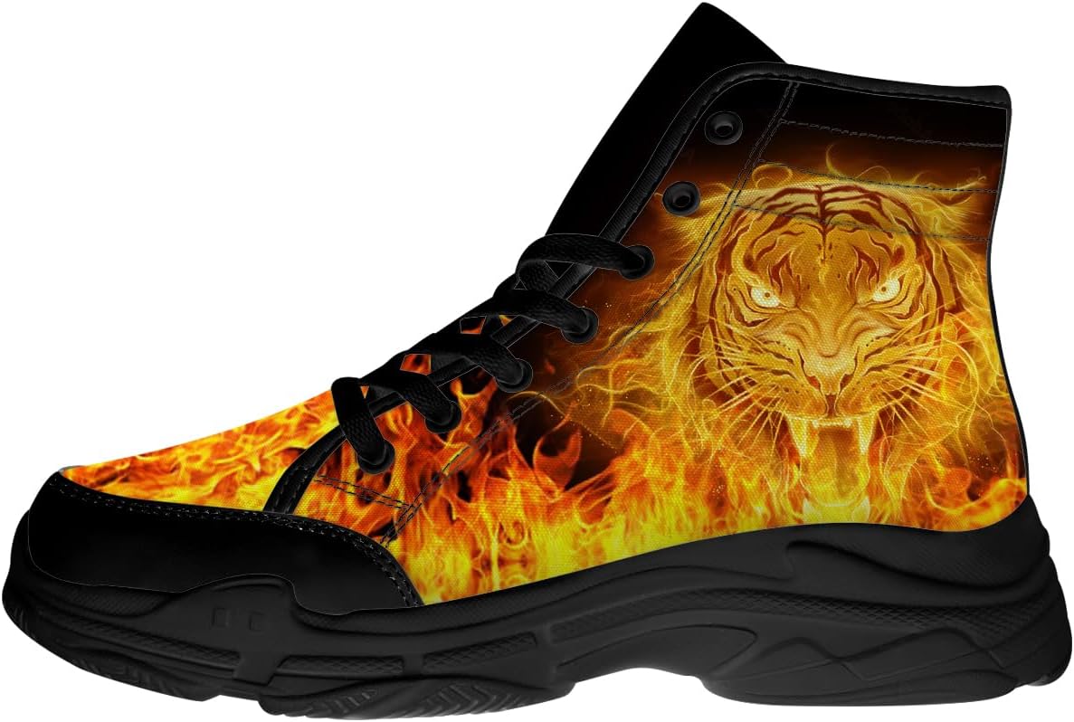 Мужские и женские высокие кеды с принтом огня, животных, на шнуровке, на платформе, забавные подарки для нее и для него Generic, 3102 Tiger Flame
Мужские и женские высокие кеды с принтом огня, животных, на шнуровке, на платформе, забавные подарки для нее и для него Generic, 3102 Tiger Flame