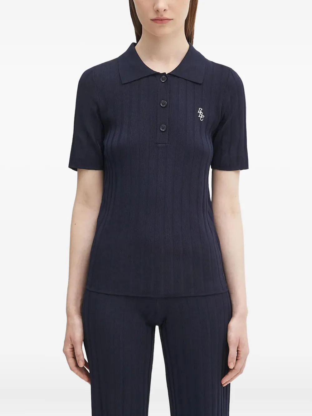 Рубашка поло в рубчик Sporty & Rich, синий
Рубашка поло в рубчик Sporty & Rich, синий
