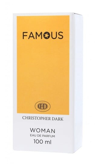 Парфюмированная вода, 100 мл Christopher Dark Famous 
Парфюмированная вода, 100 мл Christopher Dark Famous