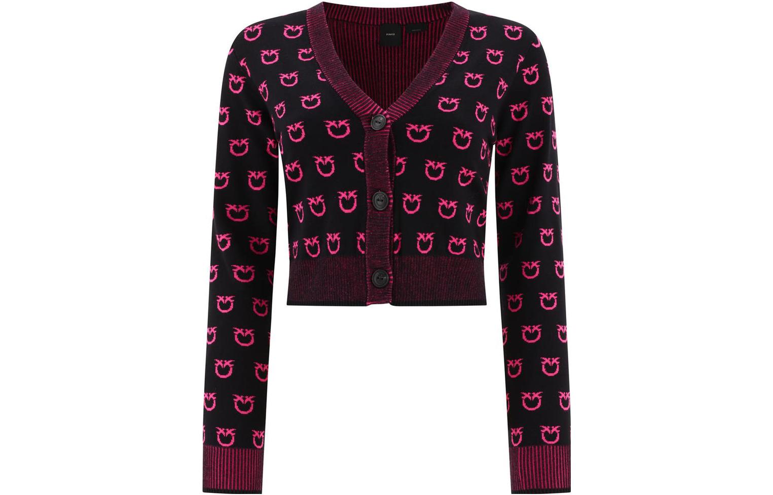 Интарсия-вязаный укороченный кардиган PINKO, черный
Интарсия-вязаный укороченный кардиган PINKO, черный