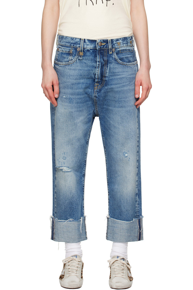 Укороченные джинсы с заниженной талией R13, синий
Укороченные джинсы с заниженной талией R13, синий