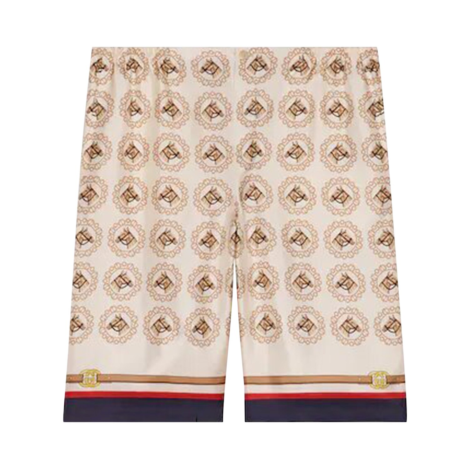 Шорты из шелкового твила с принтом Gucci Equestrian, цвет слоновой кости/золота
Шорты из шелкового твила с принтом Gucci Equestrian, цвет слоновой кости/золота