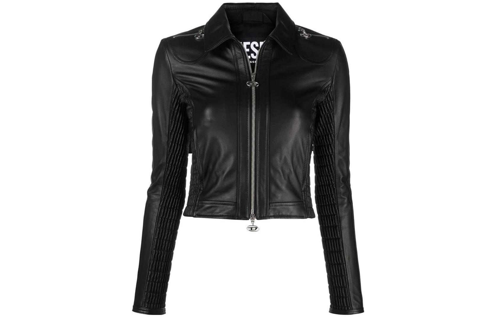 DIESEL Кожаная куртка женская черная, Black
DIESEL Кожаная куртка женская черная, Black