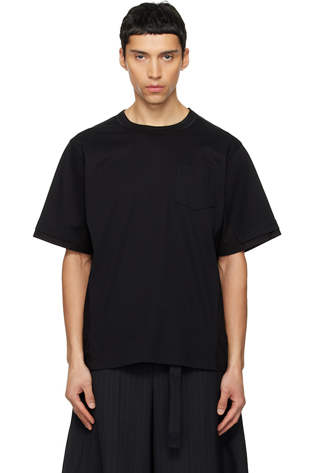 Хлопковая пишущая машинка и хлопковая трикотажная футболка Sacai, черный
Хлопковая пишущая машинка и хлопковая трикотажная футболка Sacai, черный