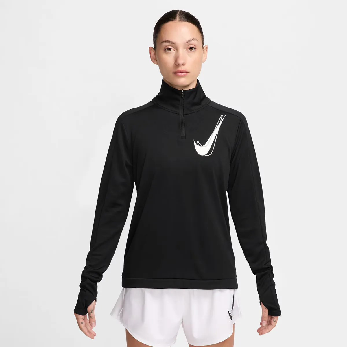 Женская футболка Nike Swoosh, чёрный
Женская футболка Nike Swoosh, чёрный
