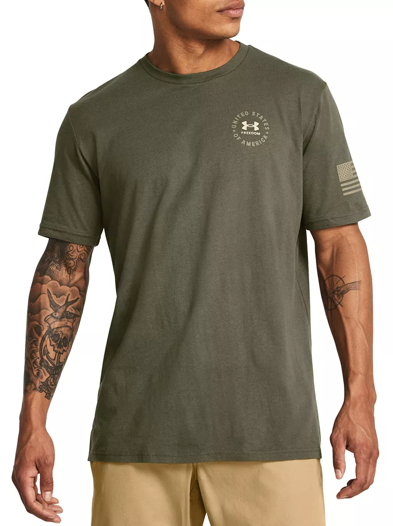 Мужская футболка Freedom Vintage Eagle Under Armour, цвет Marine Od Grn/Khaki Base
Мужская футболка Freedom Vintage Eagle Under Armour, цвет Marine Od Grn/Khaki Base