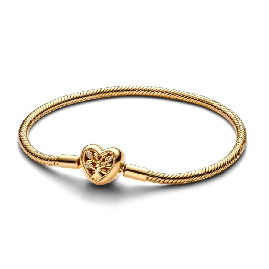 Браслет Family Tree Heart Clasp Snake Chain Pandora, покрытие - золото
Браслет Family Tree Heart Clasp Snake Chain Pandora, покрытие - золото
