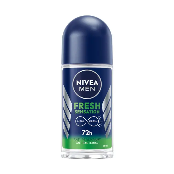 Шариковый антиперспирант для мужчин, 50 мл Nivea Men fresh sensation 
Шариковый антиперспирант для мужчин, 50 мл Nivea Men fresh sensation