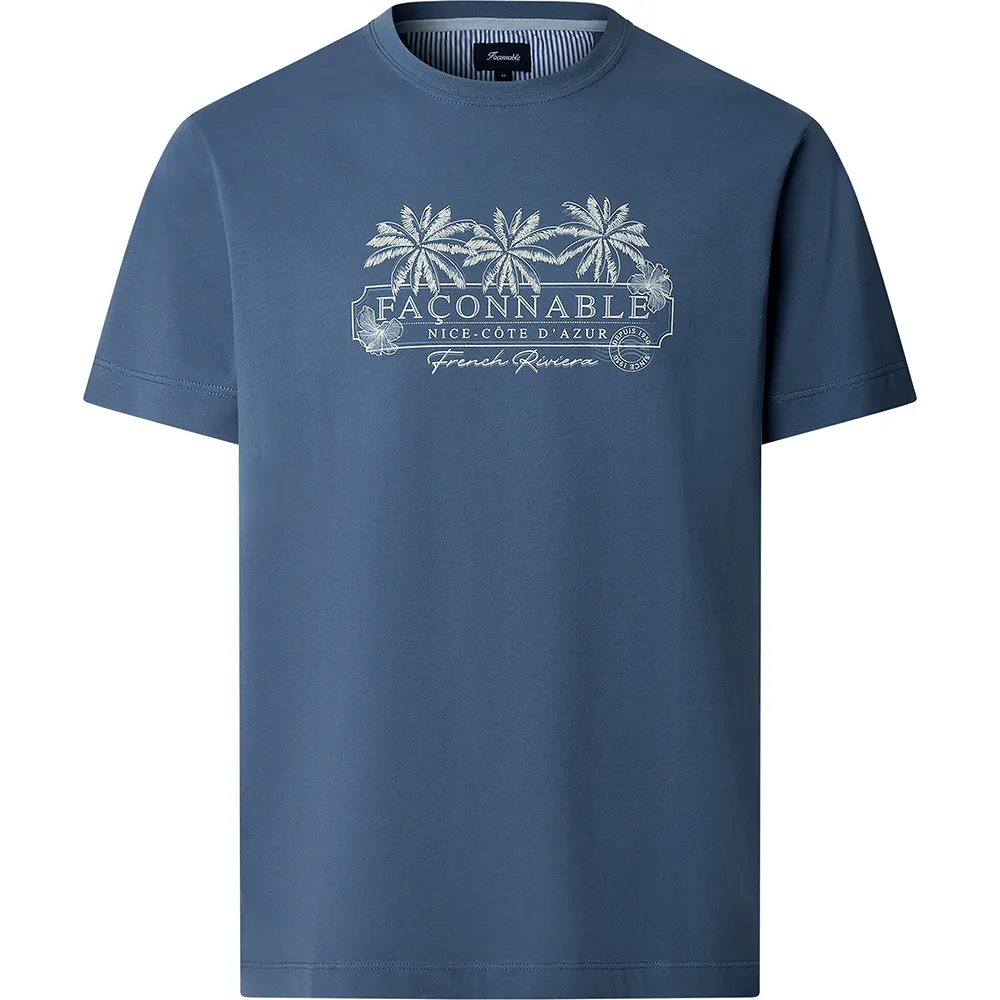 Футболка с коротким рукавом Façonnable с принтом пальм спереди, синий
Футболка с коротким рукавом Façonnable с принтом пальм спереди, синий