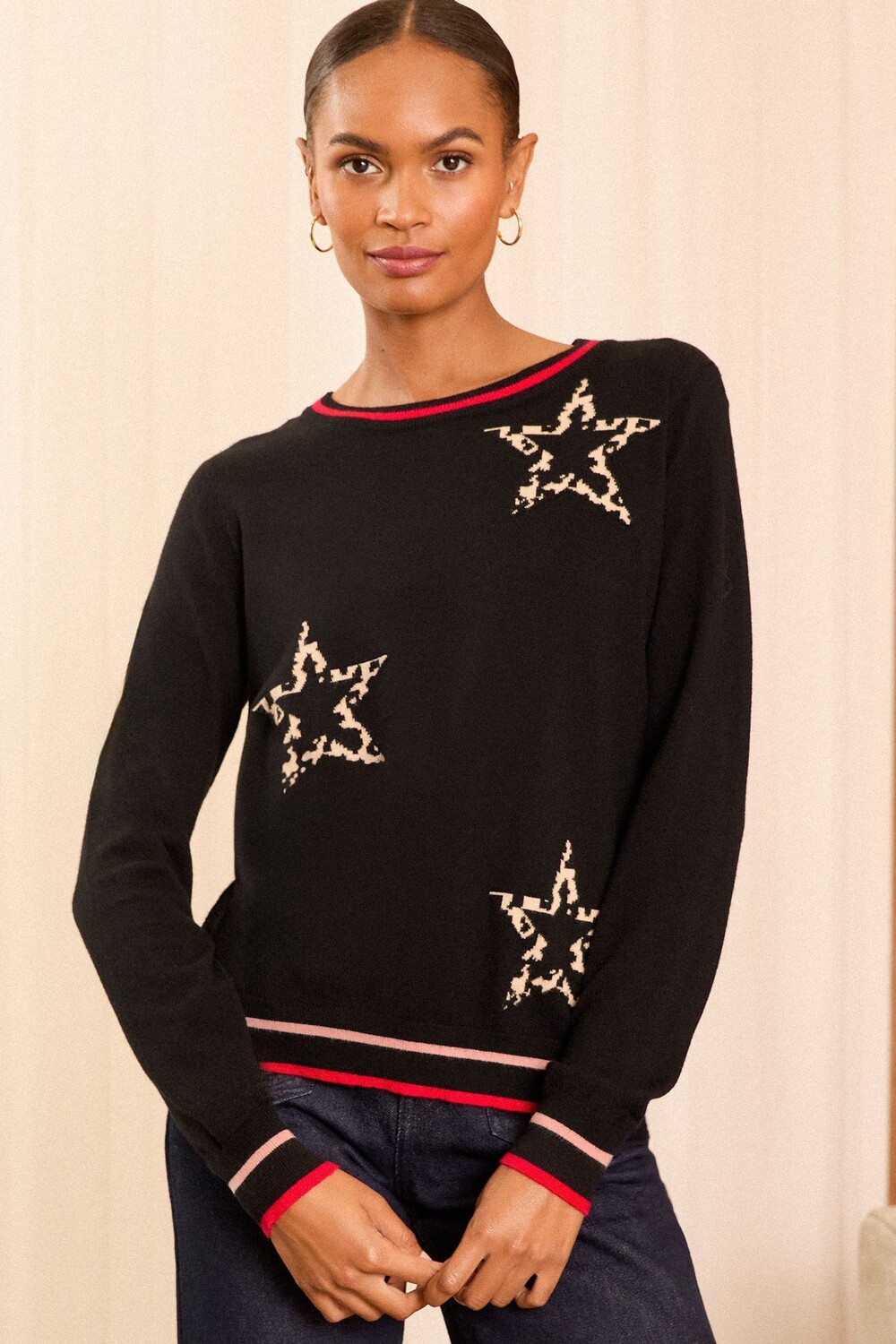 Джемпер с накидкой из тонкой пряжи Love & Roses, черный
Джемпер с накидкой из тонкой пряжи Love & Roses, черный