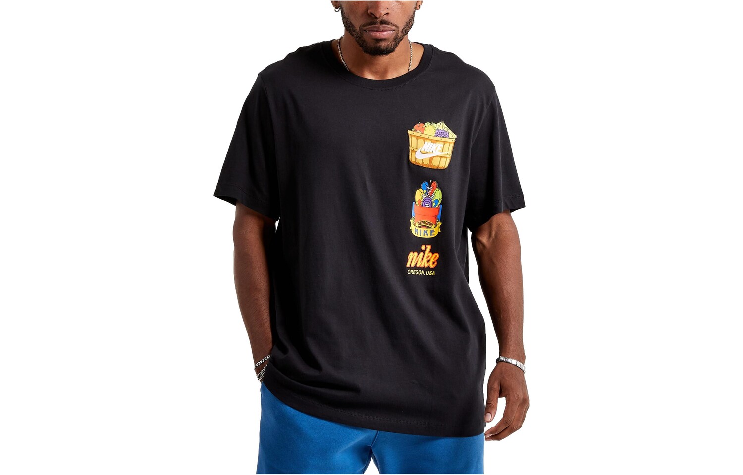 Футболка мужская черная Nike, черный 
Футболка мужская черная Nike, черный