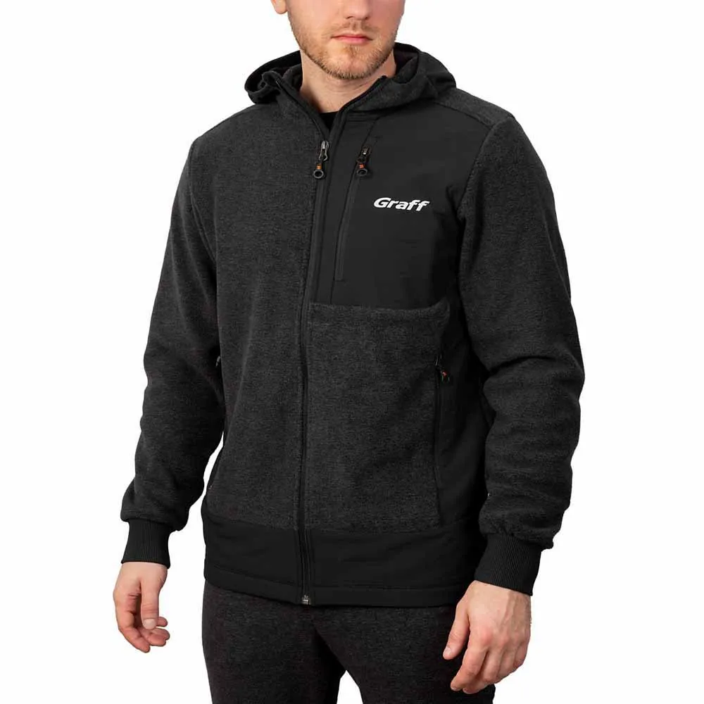 Толстовка Graff Outdoor 233PBL full zip, черный 
Толстовка Graff Outdoor 233PBL full zip, черный