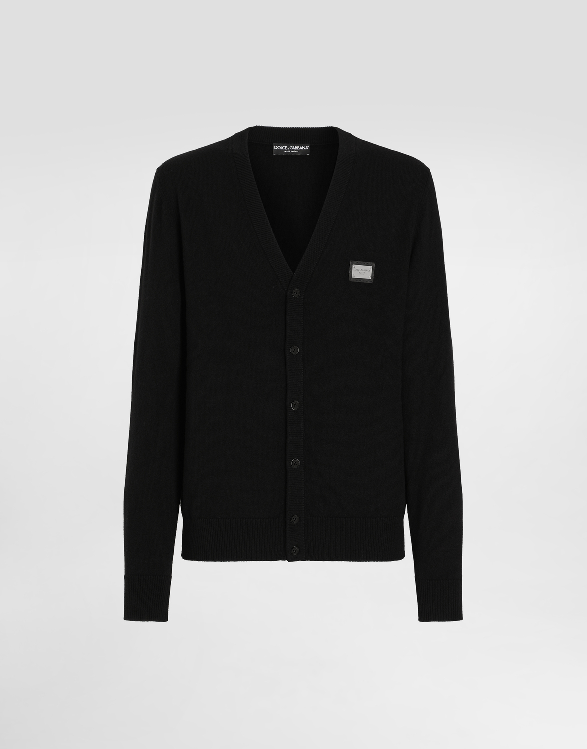 Кардиган из кашемира и шерсти с фирменной нашивкой Dolce & Gabbana, черный
Кардиган из кашемира и шерсти с фирменной нашивкой Dolce & Gabbana, черный