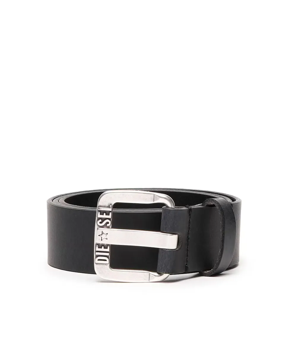 Мужской кожаный ремень с пряжкой с логотипом Diesel, черный
Мужской кожаный ремень с пряжкой с логотипом Diesel, черный