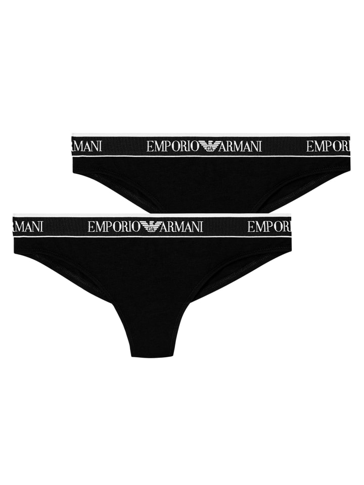 Emporio Armani Комплект из 2 трусов-бриджей бразильского типа черного цвета
Emporio Armani Комплект из 2 трусов-бриджей бразильского типа черного цвета