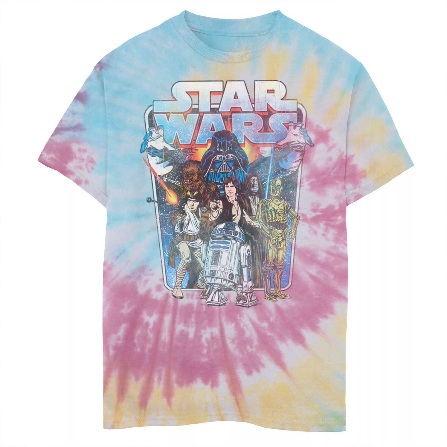 Футболка с рисунком «Дарт Вейдер, парящий над Люком и его друзьями», для мальчиков 8–20 лет, с рисунком «Тай-Дай» в стиле «Звездные войны» Star Wars
Футболка с рисунком «Дарт Вейдер, парящий над Люком и его друзьями», для мальчиков 8–20 лет, с рисунком «Тай-Дай» в стиле «Звездные войны» Star Wars
